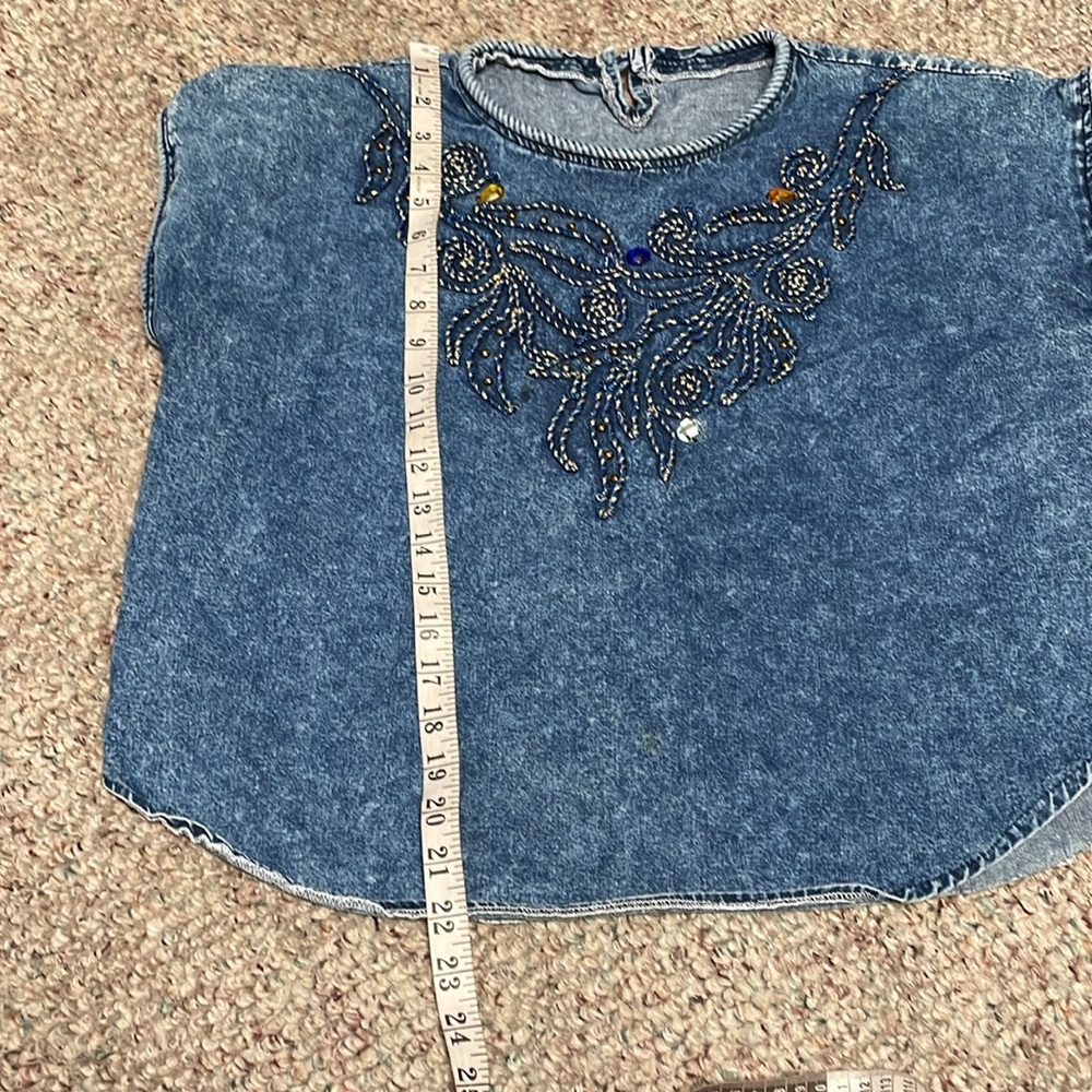Vintage 90s denim top - Picture 4 of 5